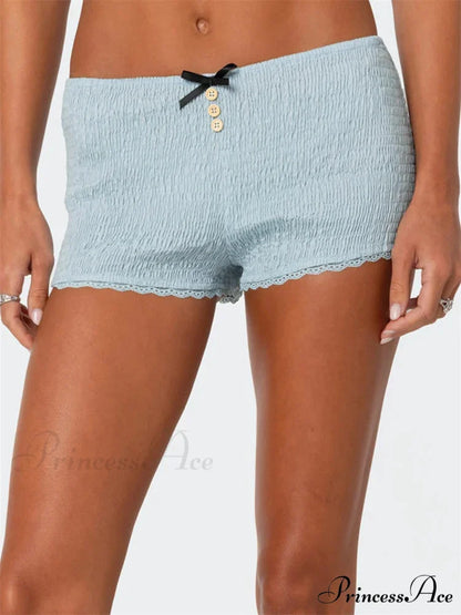Firm Arrow Patchwork Lace Brief blue / S short-250223