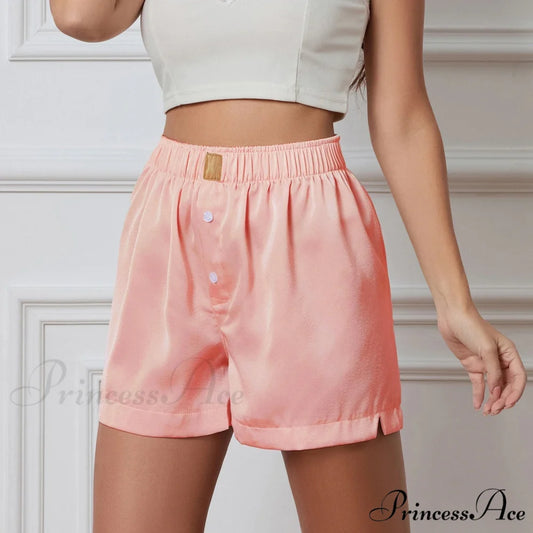 Firm Button Ornamental Lounge Brief short-250223