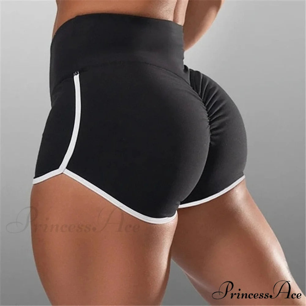 Fitness Push Up Gym Tights Pocket Shorts Black 3 / XXXL