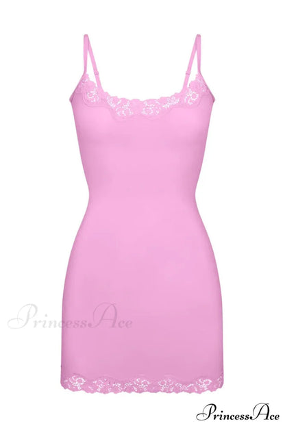 Fits Everybody Lace Charming Trim Slip Dress S / 2#