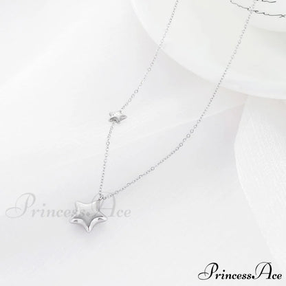 Five-pointed Star Stainless Steel Clavicle Necklace