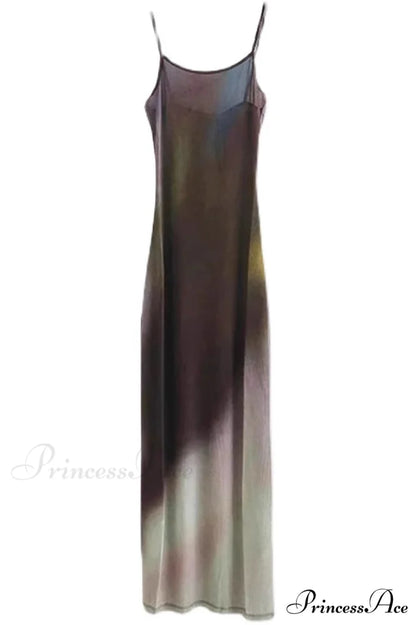 Flandria Digital Stylish Print Flower Dress S / Mauve