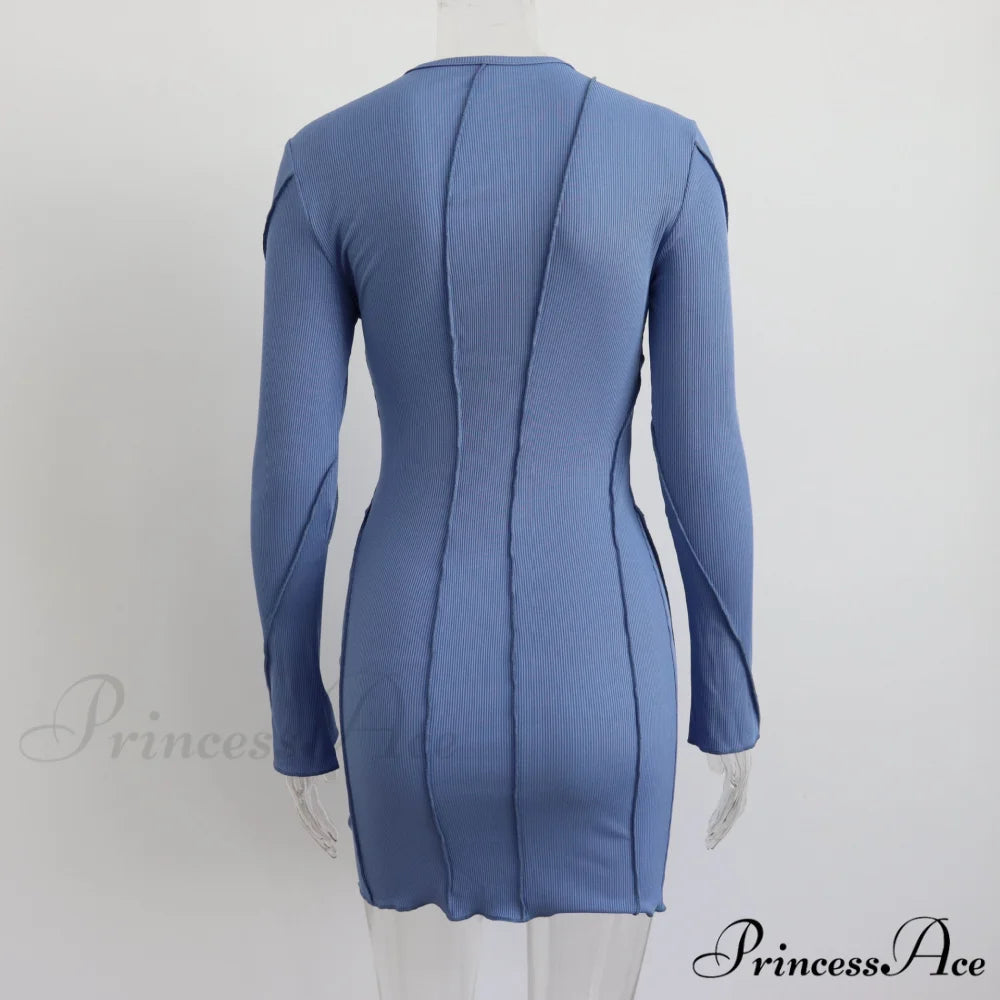 Flared Sleeve Dress M / Green