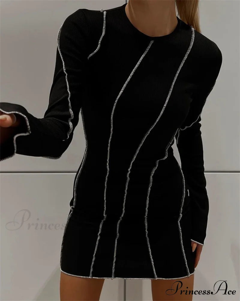 Flared Sleeve Dress S / White