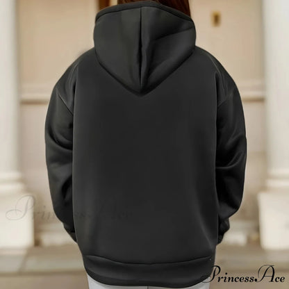 Fleece Lined Casual Drawstring Sports Christmas Tree Hoodie Christmas Hoodies-L