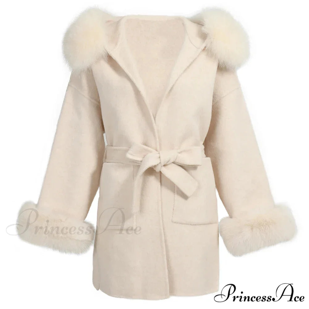 Fleece Sly Fur Hooded Winter Overcoat overcoats-241228