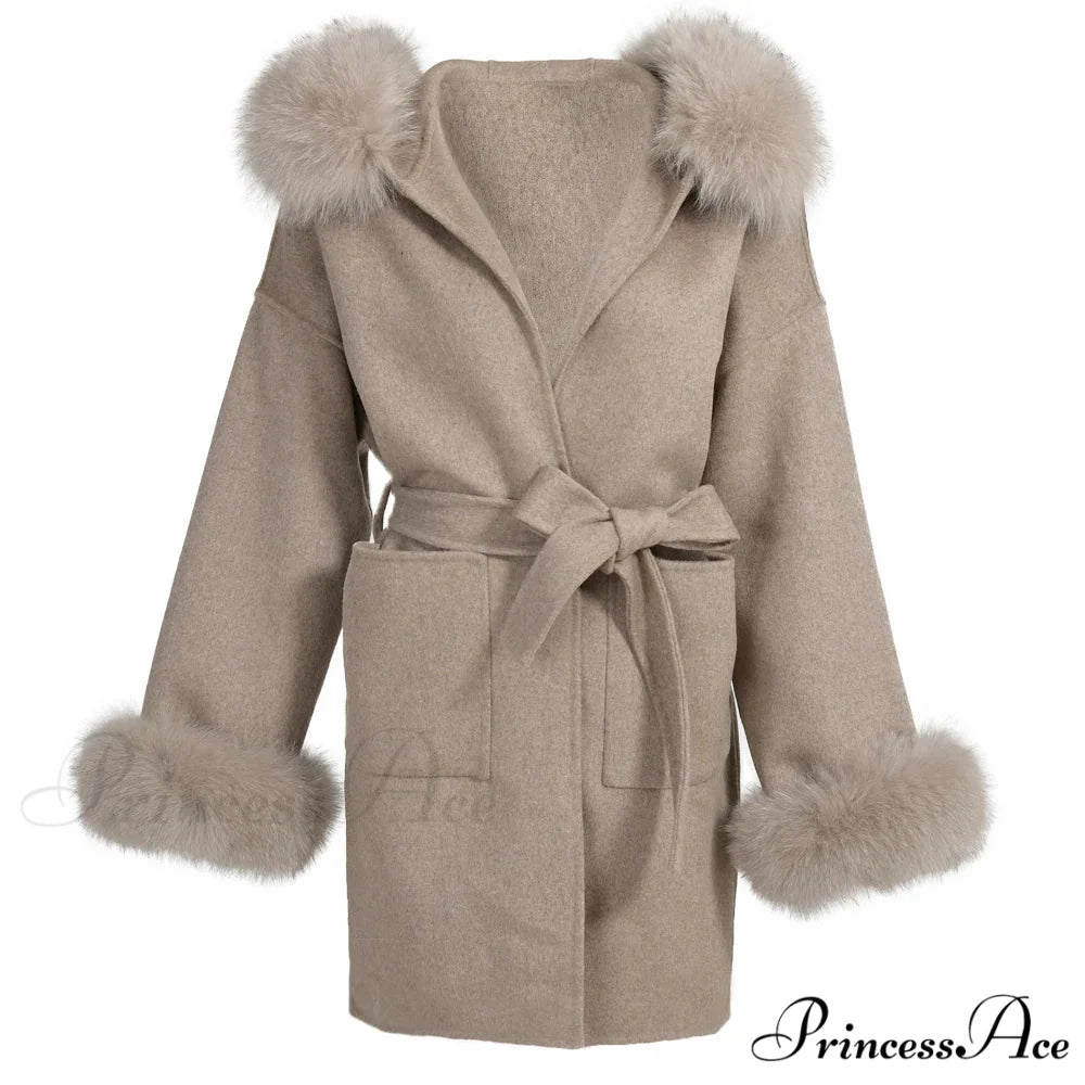 Fleece Sly Fur Hooded Winter Overcoat overcoats-241228