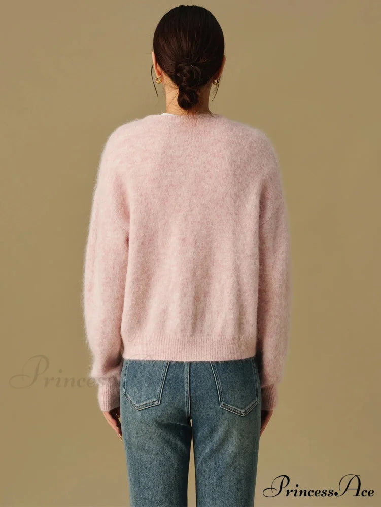 Flexible Circular Neck Winter Knitted Cardigan for Women cardiagn-250126