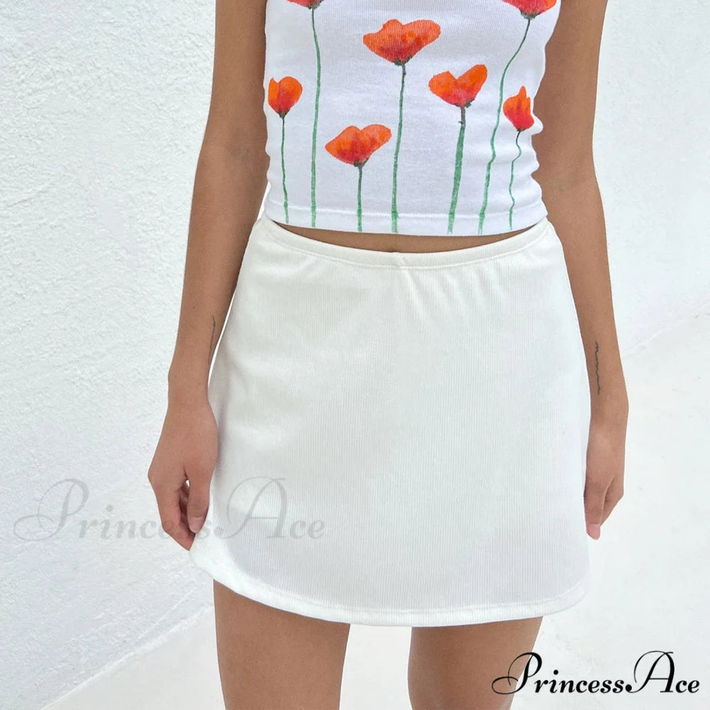 Flexible Side Opening Slim Skirt WHITE / S skirts-250223