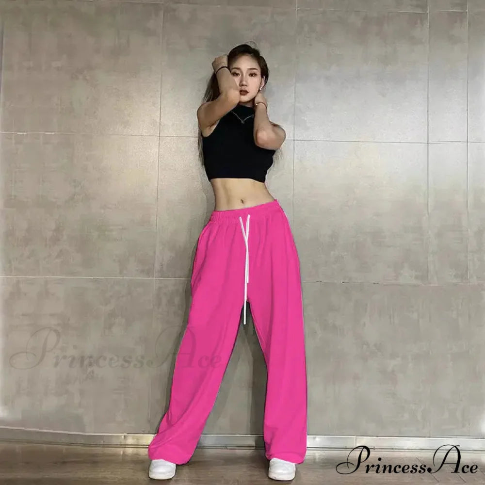 Flexible Waist Informal Running Trousers pitaya / S (40-50KG) pants-241228