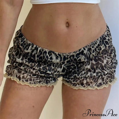 Flirtatious Leopard Stretchy Waist Short short-250223