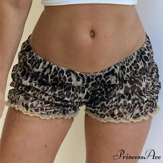 Flirtatious Leopard Stretchy Waist Short short-250223
