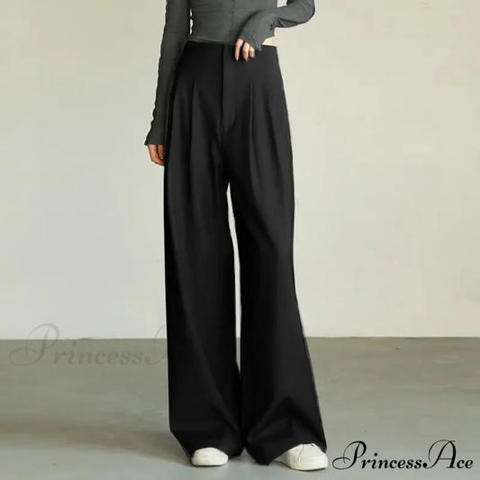 Flirtatious Retro Office Trousers Pants Black / S pants-241228