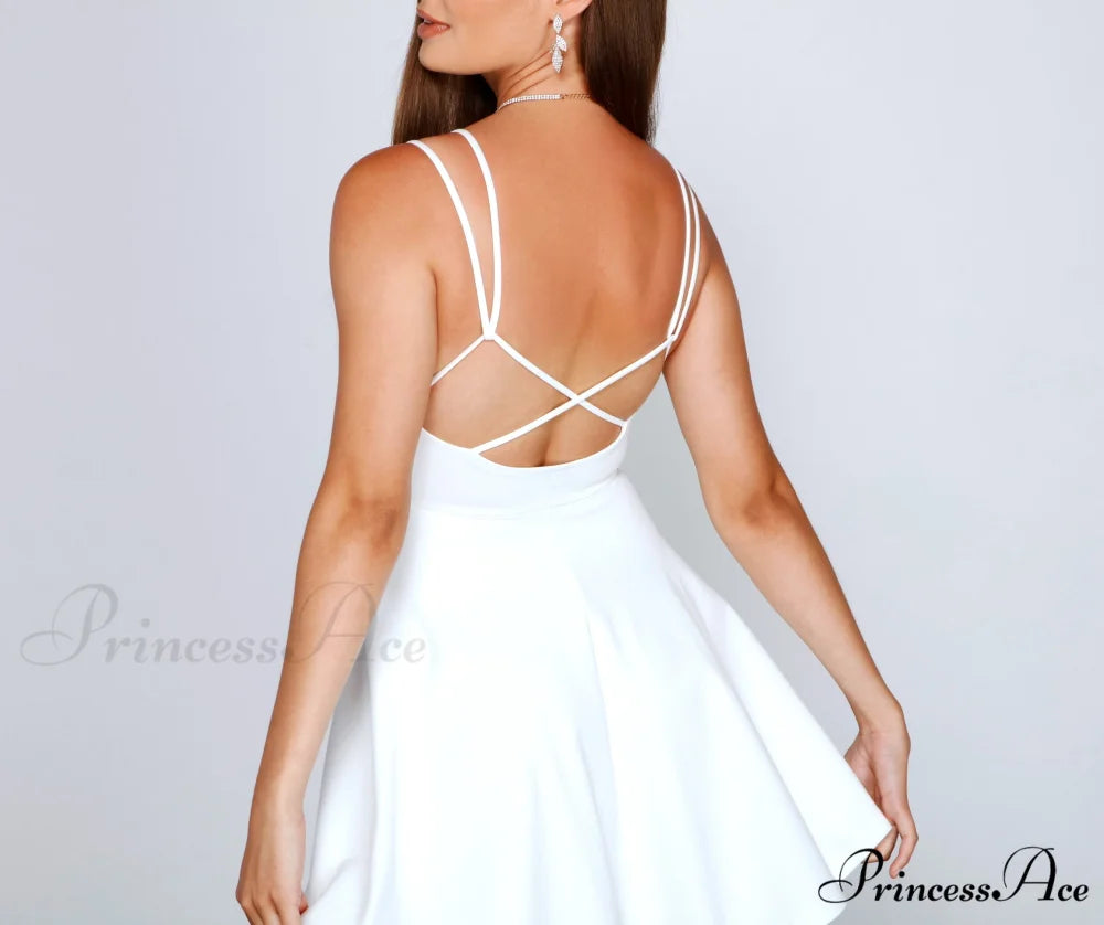 Flirty And Frilly Charming Pleated Skater Dress