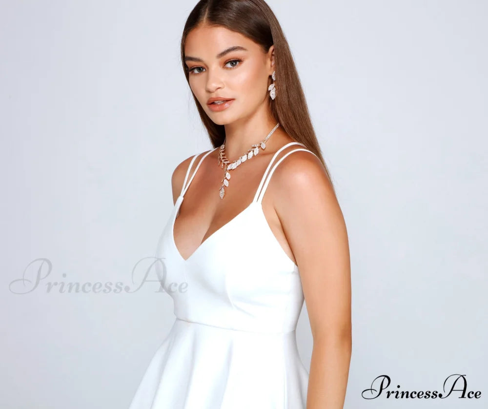 Flirty And Frilly Charming Pleated Skater Dress