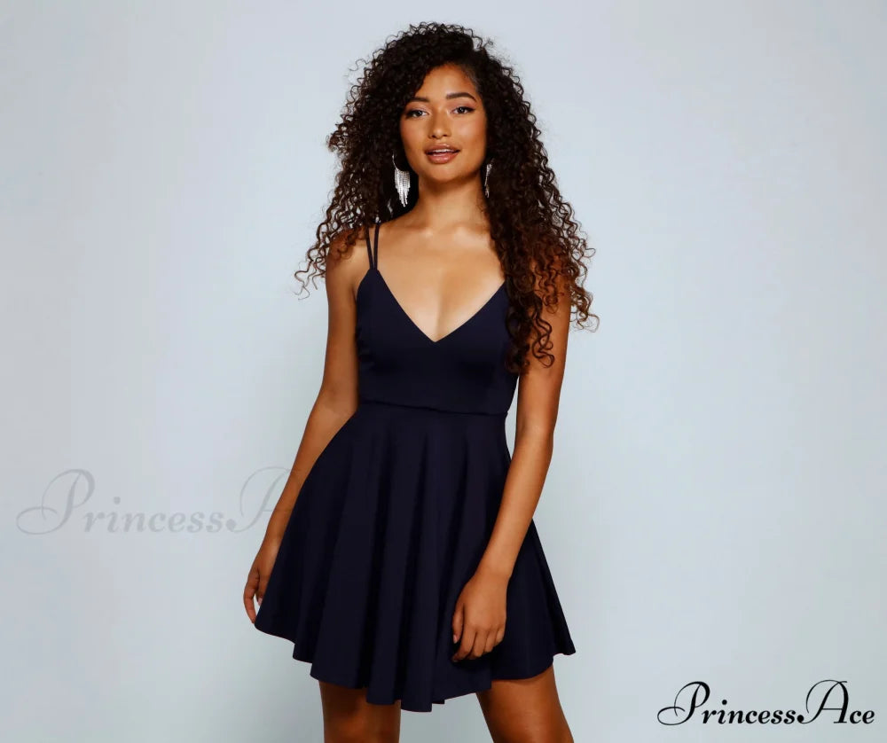 Flirty And Frilly Charming Pleated Skater Dress