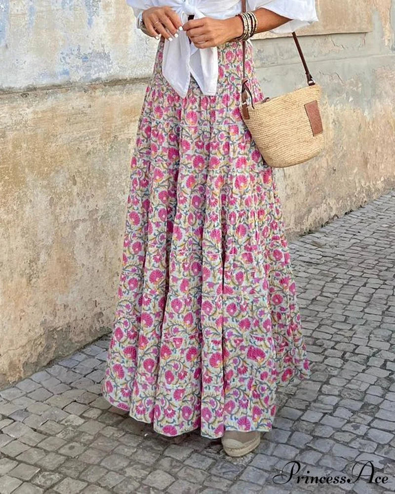Floral A-Line Skirt