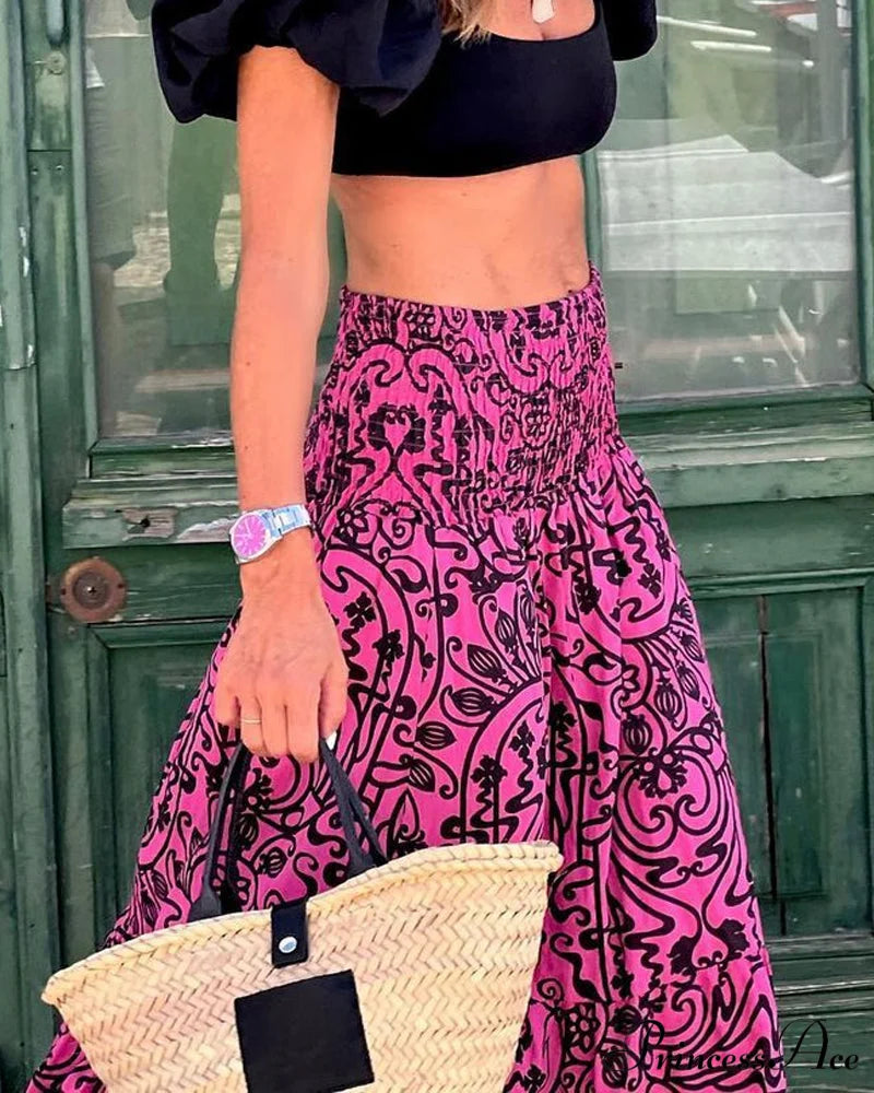 Floral A-Line Skirt