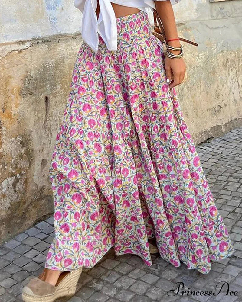 Floral A-Line Skirt
