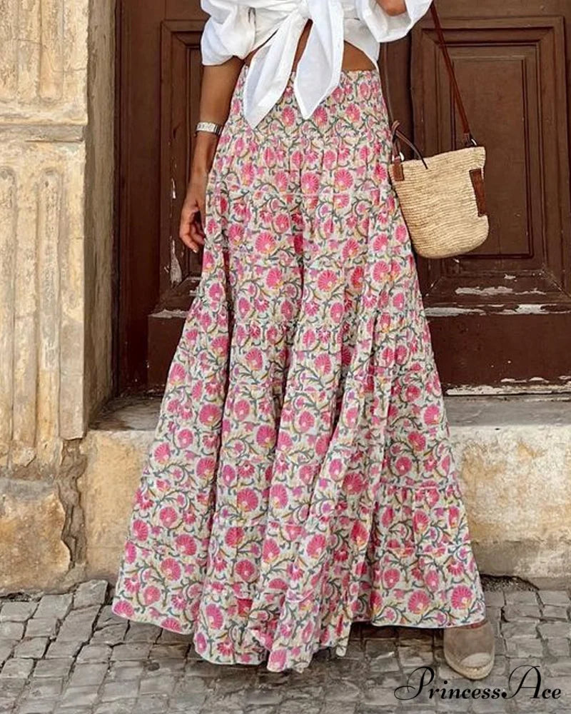 Floral A-Line Skirt