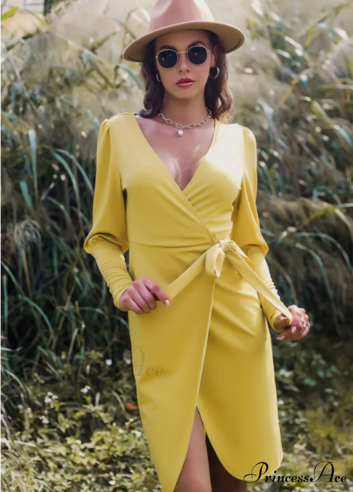 floral A-line skirt printed dress with long sleeves