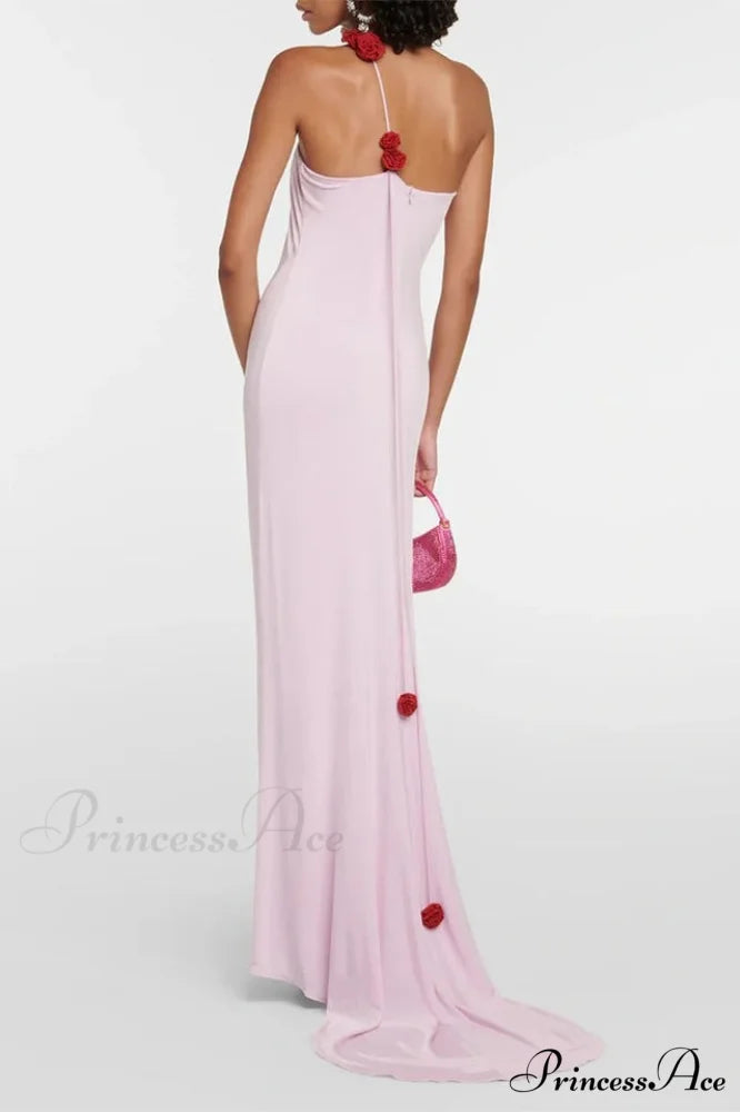 Floral-Appliqu鑼?One Stylish Shoulder Gown