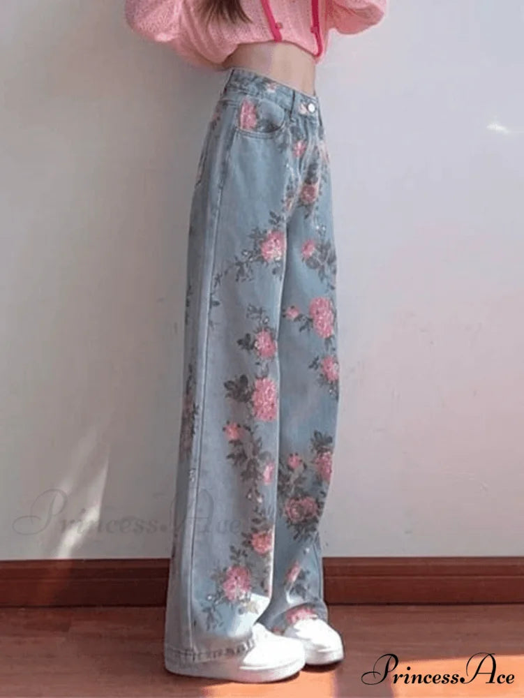 Floral Charming Flare Pants