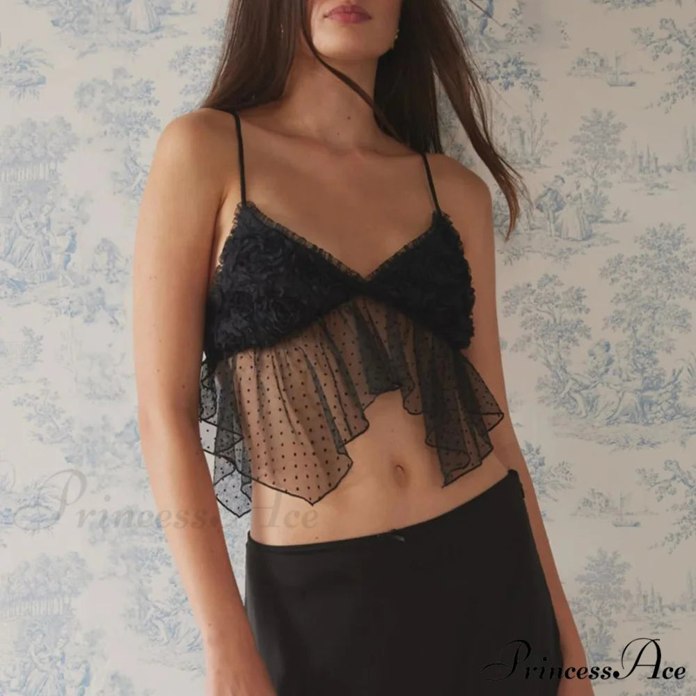 Floral Circles Patchwork Cropped Blouse croptop-250223