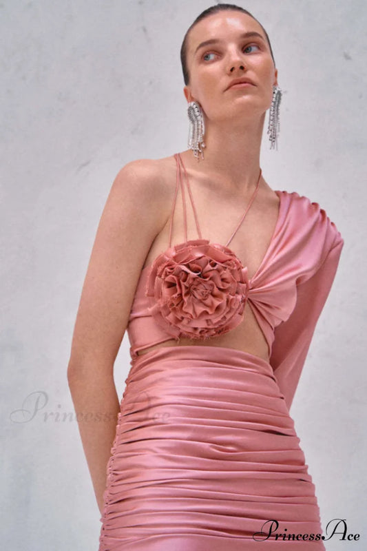 Floral Elegant Caramel Dress