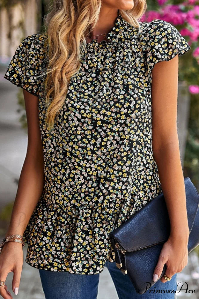 Floral Elegant Print Blouse