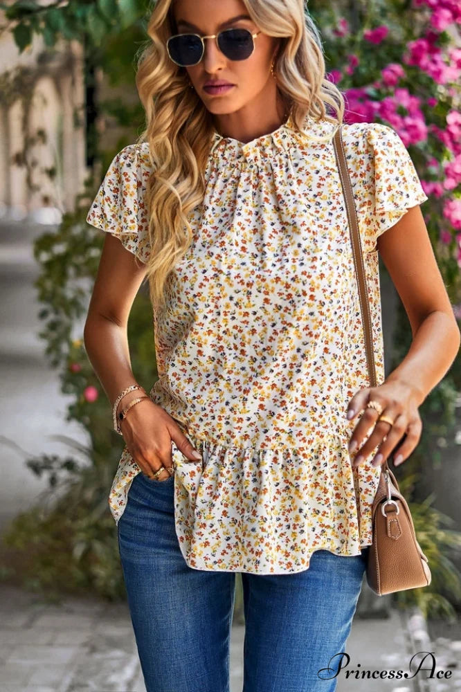 Floral Elegant Print Blouse