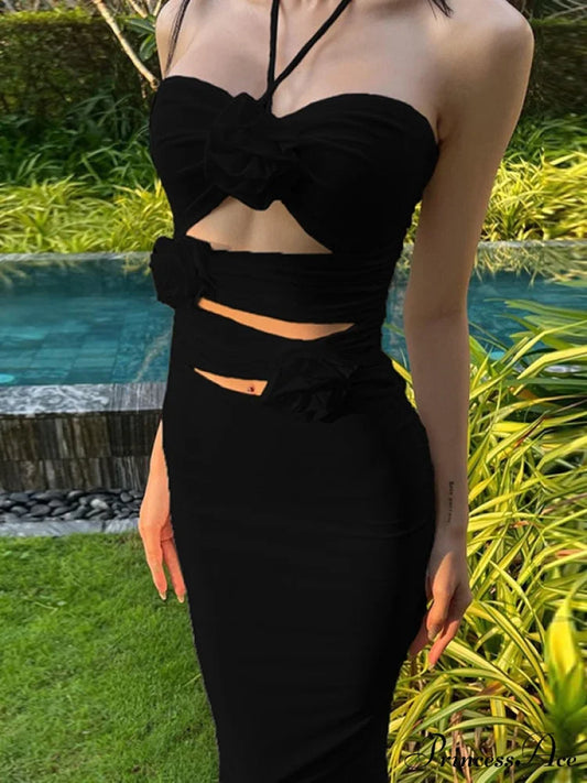 Floral Embellish Graceful Bandeau Top