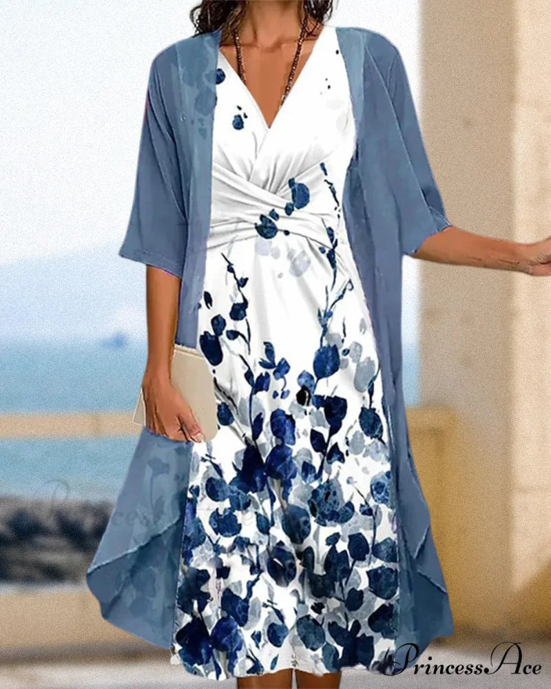 Floral Print Dress Set