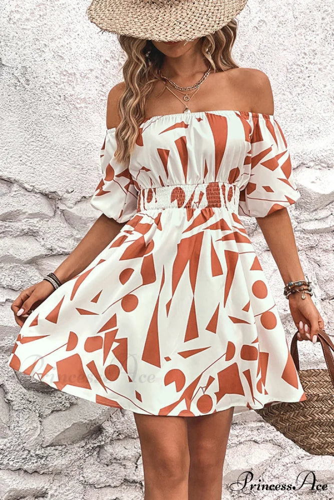 Floral Print Graceful Strapless Mini Dress