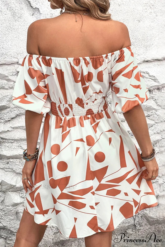 Floral Print Graceful Strapless Mini Dress