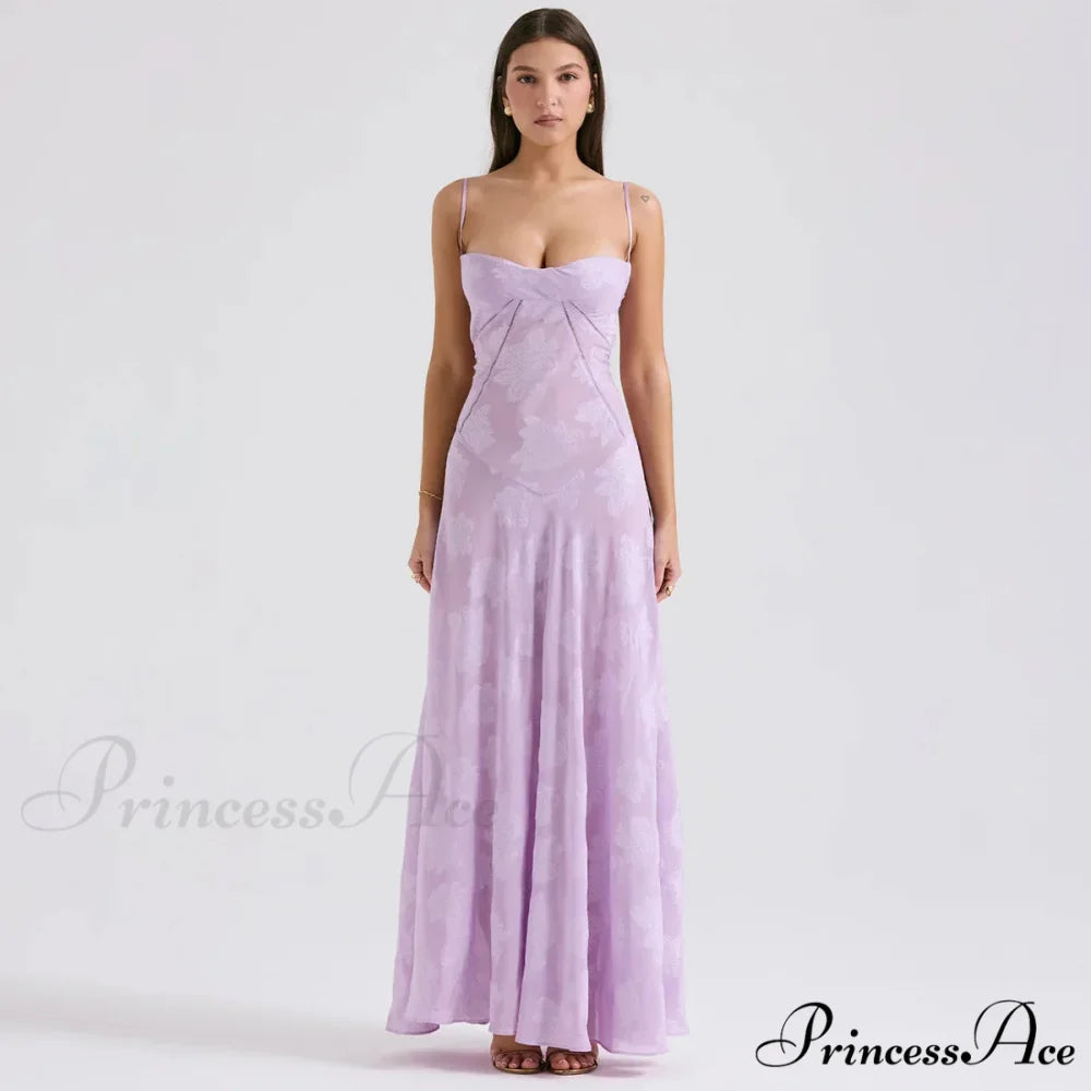 Floral Print Stylish Sheer Maxi Dress