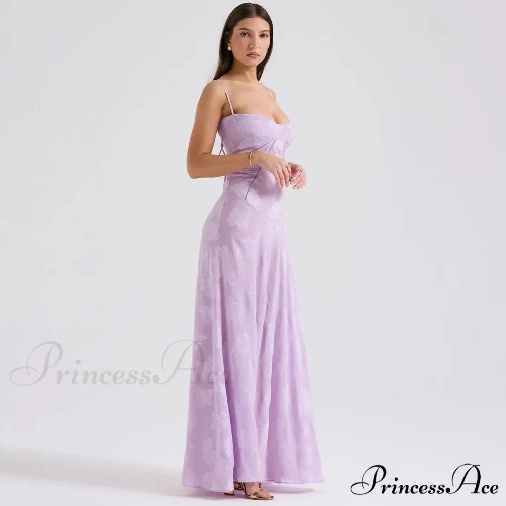 Floral Print Stylish Sheer Maxi Dress