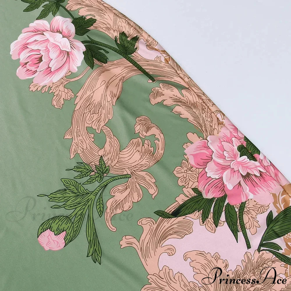 Floral Print Suspender V-neck Maxi 2024 Chic Female Beach Party Club Bodycon Dress