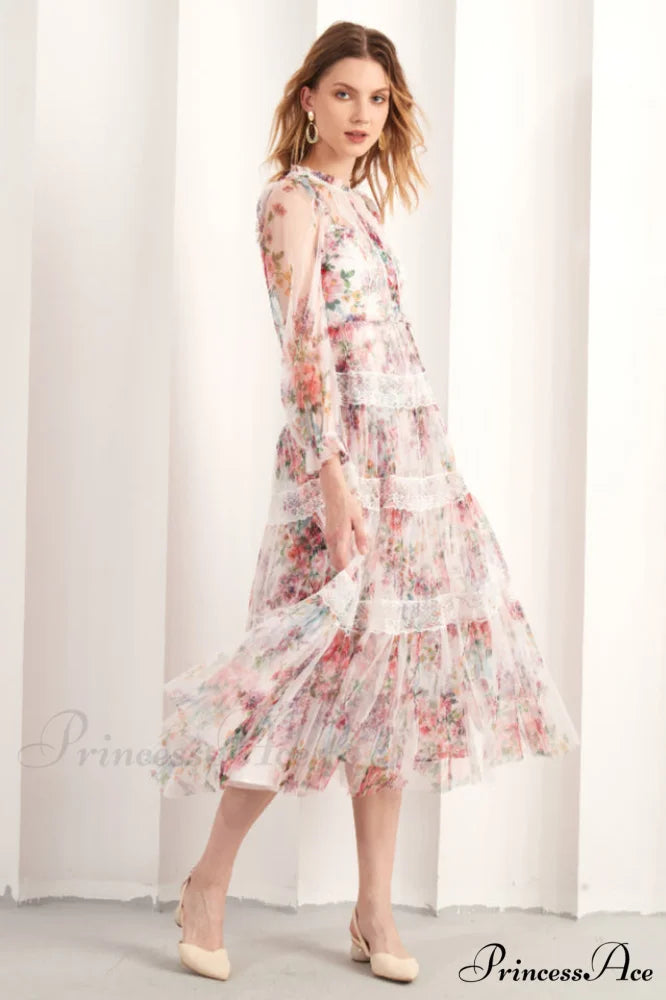 Floral Wonder Stylish Midi Dress