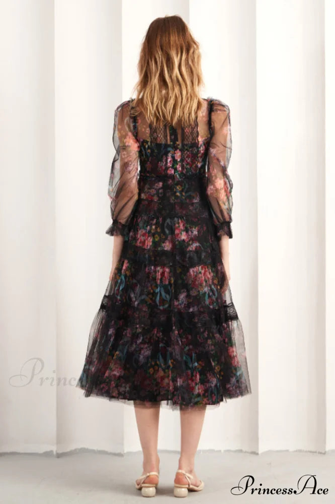 Floral Wonder Stylish Midi Dress