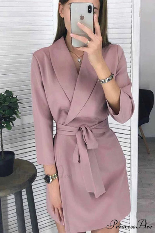 Florcoo Sexy Lace Trendy Sling Halter Mini Dresses S / Pink