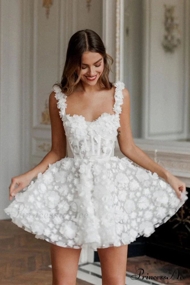 Florence 3D Floral Trendy Applique Mini Dress