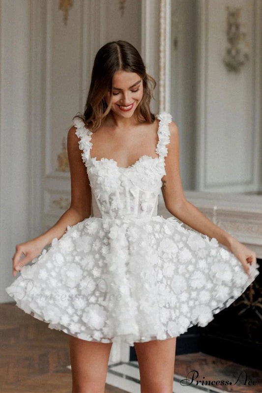 Florence 3D Floral Trendy Applique Mini Dress