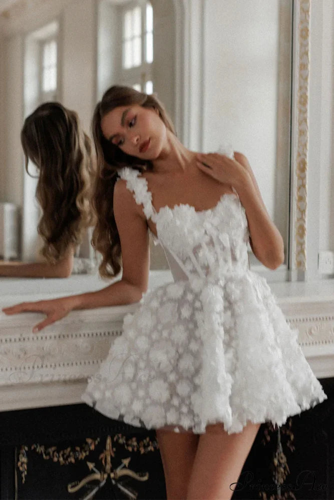 Florence 3D Floral Trendy Applique Mini Dress