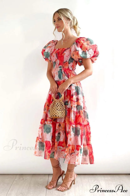 Flossy Elegant Midi Dress