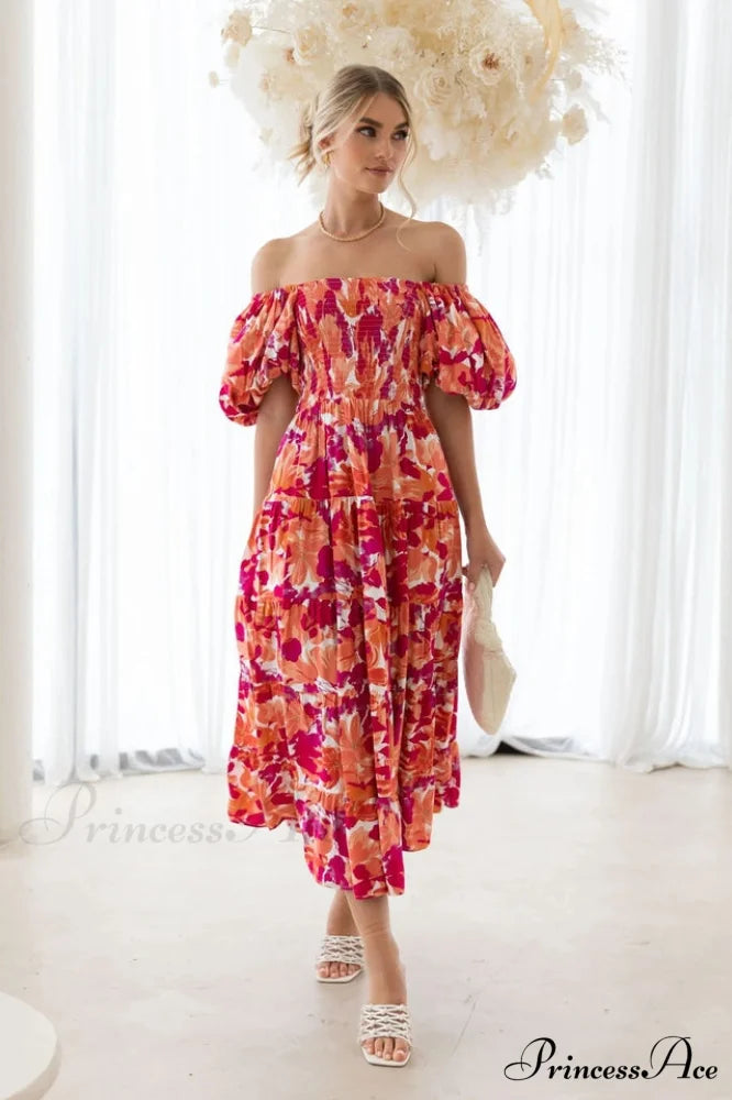 Flossy Elegant Midi Dress S / 6#