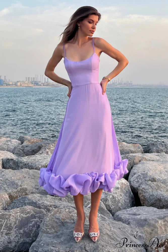 Flounce Bustier Stylish Midi Dress