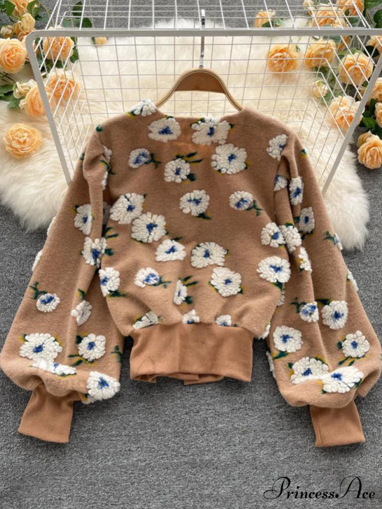 Flower Charming Layer Necklace Khaki / One Size