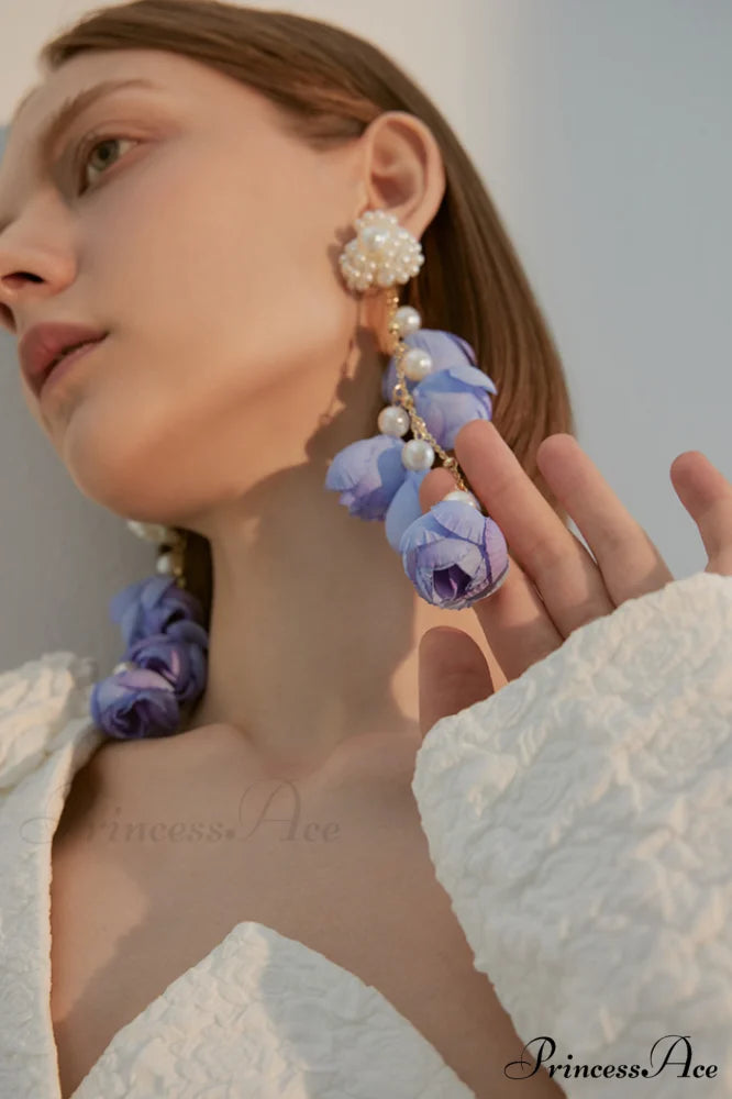 Flower Elegant Drop Earrings