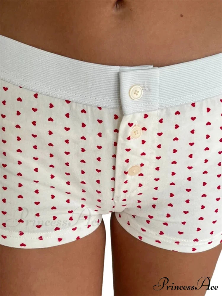 Flower Striped Pajama Sleep Short white / S short-250223